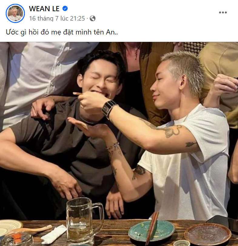 Trong khi WEAN ước hồi đó mẹ đặt mình tên An...