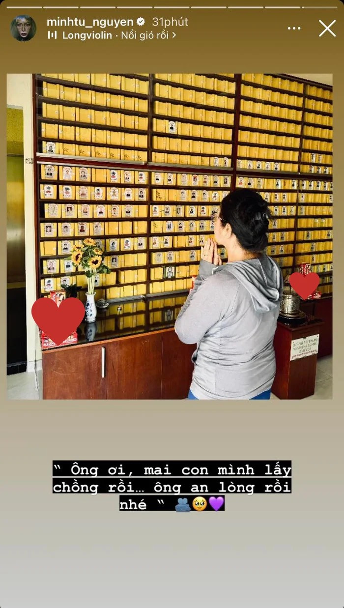 Những chia sẻ đầy xúc động của Minh Tú về người cha quá cố. Những chia sẻ đầy xúc động của Minh Tú về người cha quá cố.