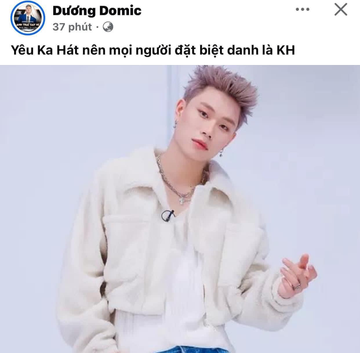 Bài đăng trên trang của Dương Domic khiến dư luận hoang mang vì caption gây hiểu lầm.