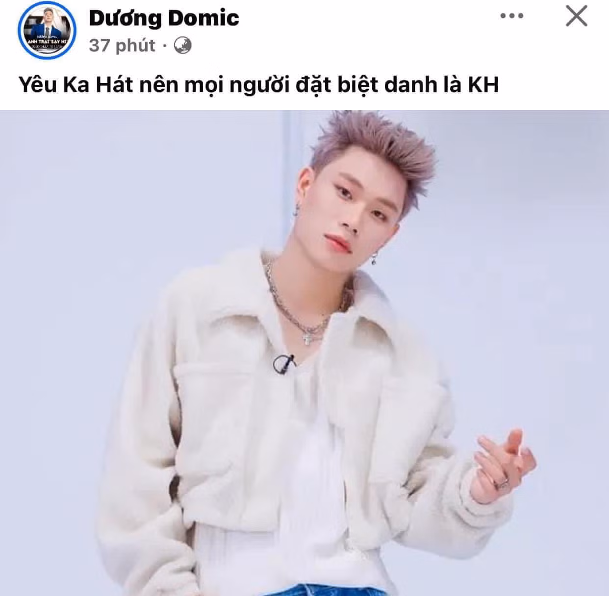 Bài đăng trên trang của Dương Domic khiến dư luận hoang mang vì caption gây hiểu lầm.