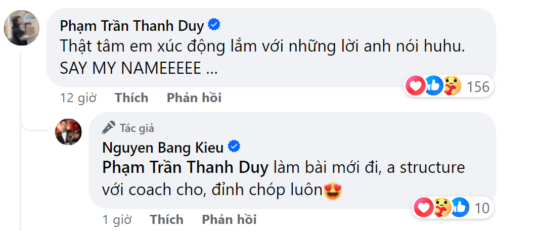 Hai "anh tài" dành cho nhau sự quý mến, trân trọng đặc biệt, hứa hẹn về một ca khúc "đỉnh nóc, kịch trần, bay phấp phới". Hai "anh tài" dành cho nhau sự quý mến, trân trọng đặc biệt, hứa hẹn về một ca khúc "đỉnh nóc, kịch trần, bay phấp phới".