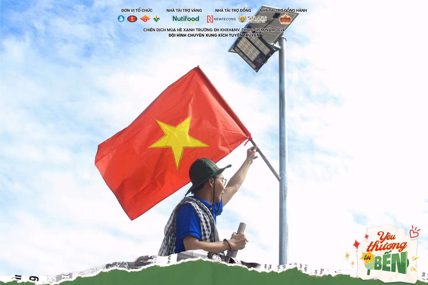 Công trình Đường cờ Tổ Quốc. Ảnh: Đội hình chuyên Xung kích Tuyên truyền