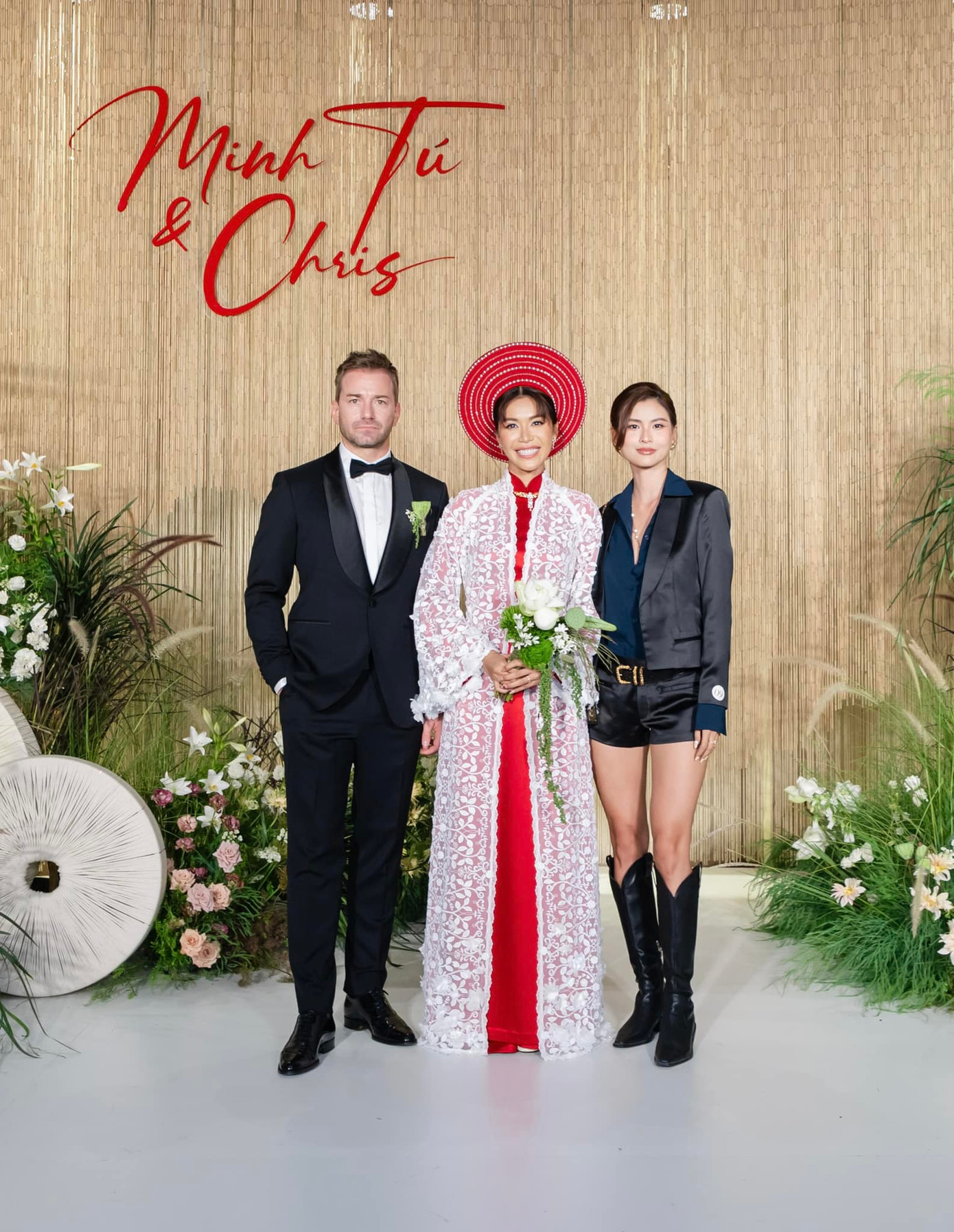 Tối 13/4, Cao Thiên Trang tham dự đám cưới của Minh Tú.