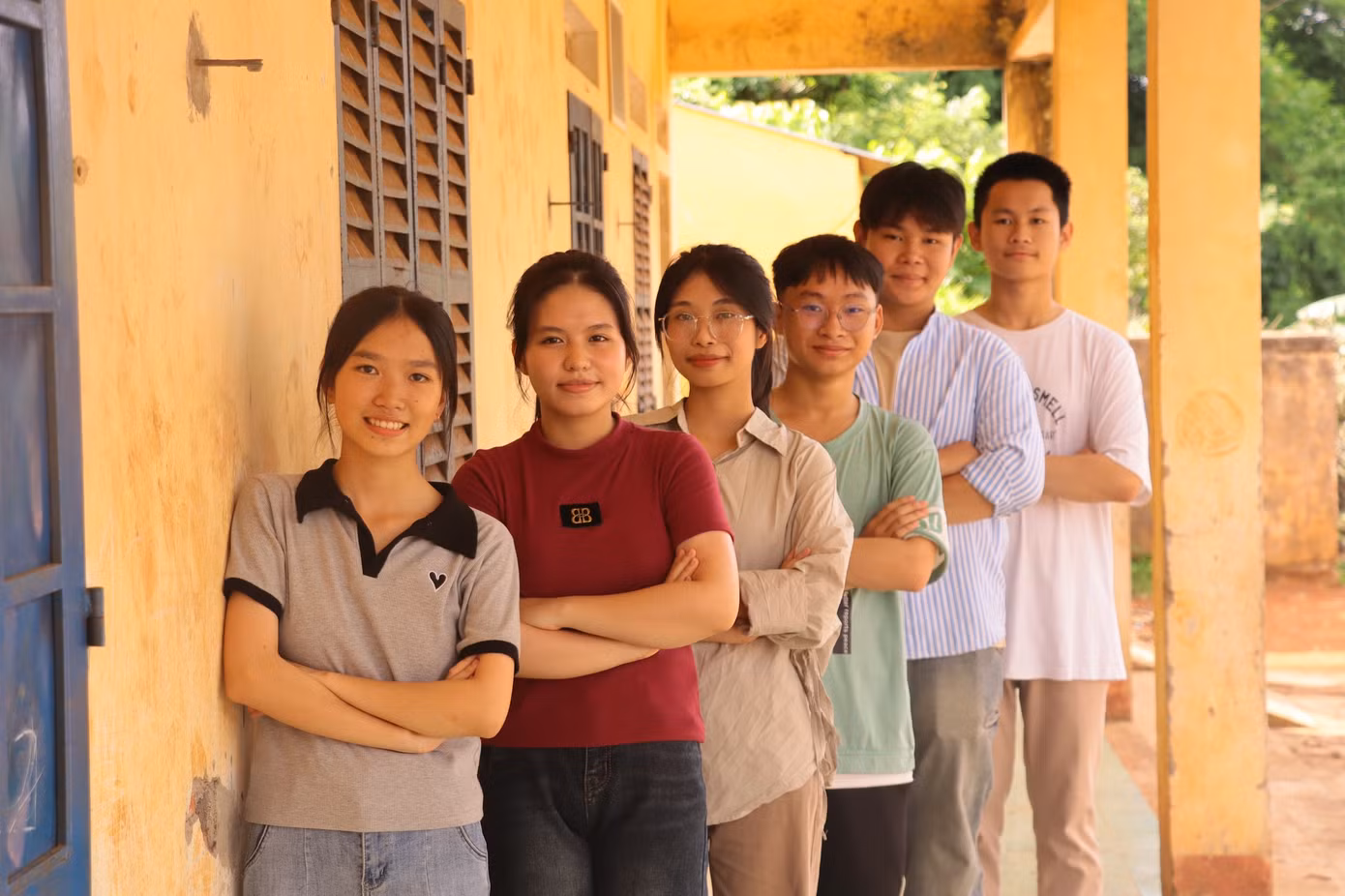 Một số thành viên của nhóm dự án trong ngày đi khảo sát thực tế.
