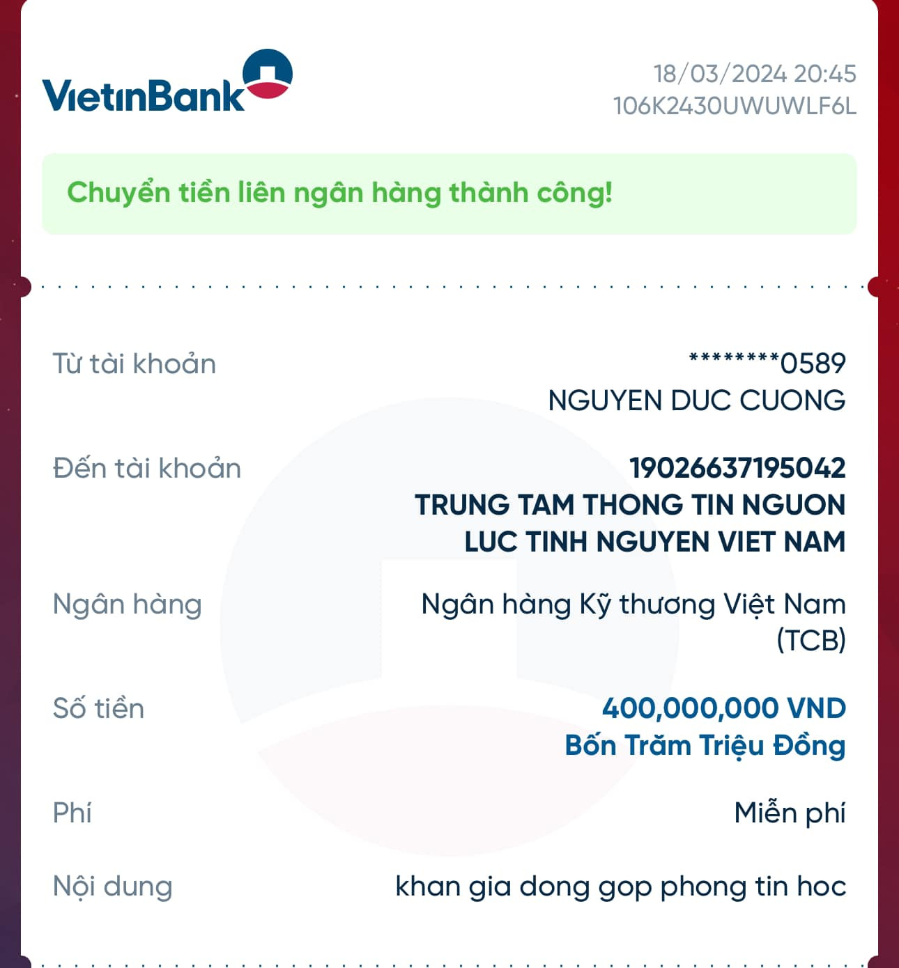 Đen "gian lận" tự làm tròn số tiền lên 400 triệu đồng. Đen "gian lận" tự làm tròn số tiền lên 400 triệu đồng.