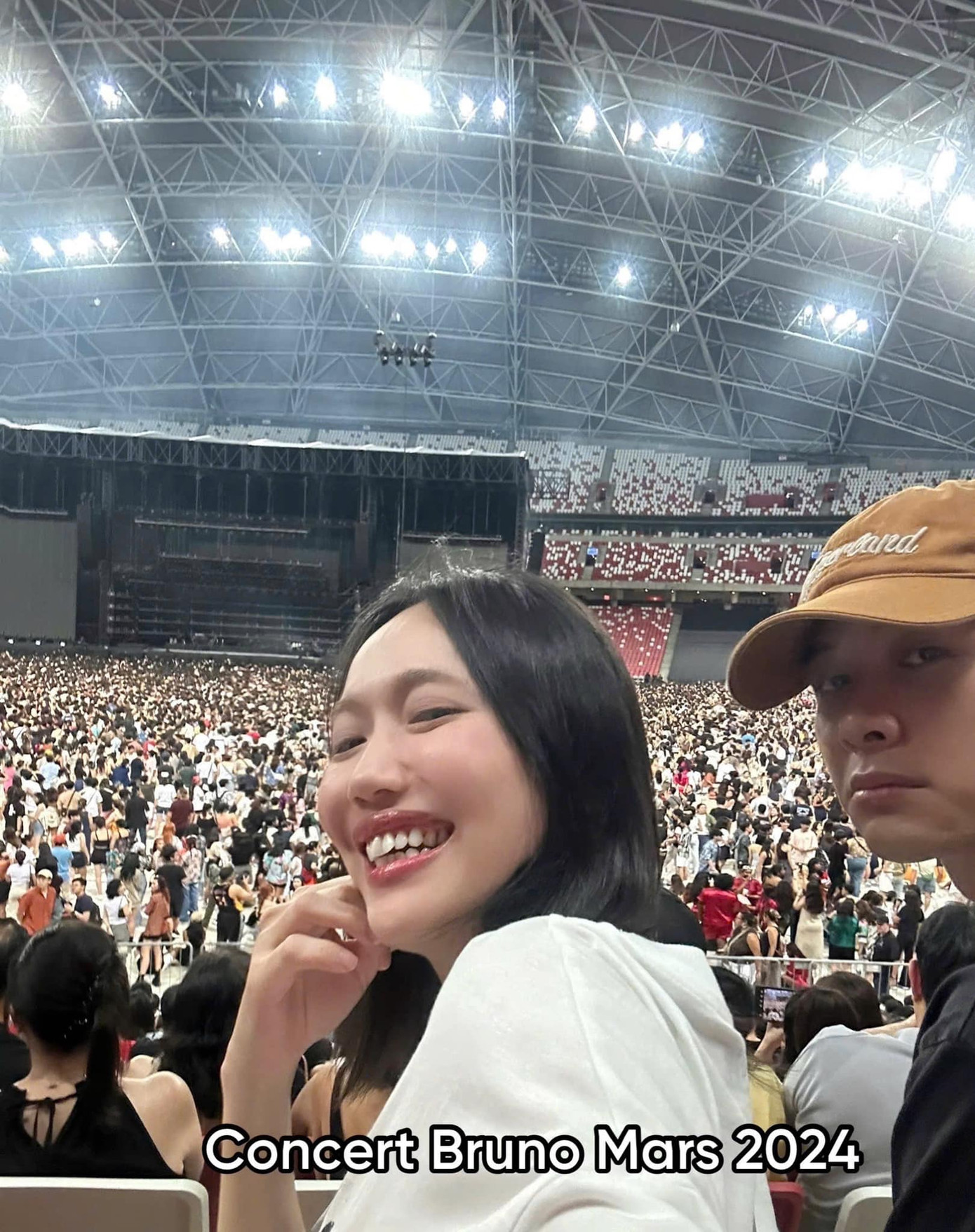 Diệu Nhi và Anh Tú có mặt tại concert Bruno Mars vào đầu năm 2024.