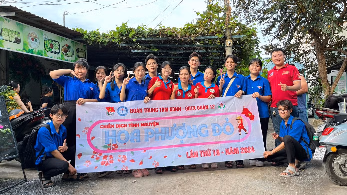 Ảnh: Đoàn Trung tâm GDNN - GDTX Quận 12. Ảnh: Đoàn Trung tâm GDNN - GDTX Quận 12.