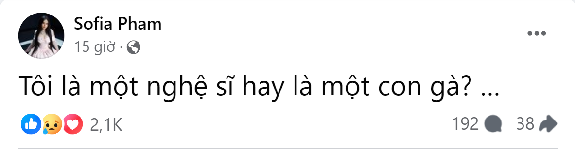 Dòng trạng thái đầy ẩn ý của Sofia khiến người hâm mộ lo lắng.