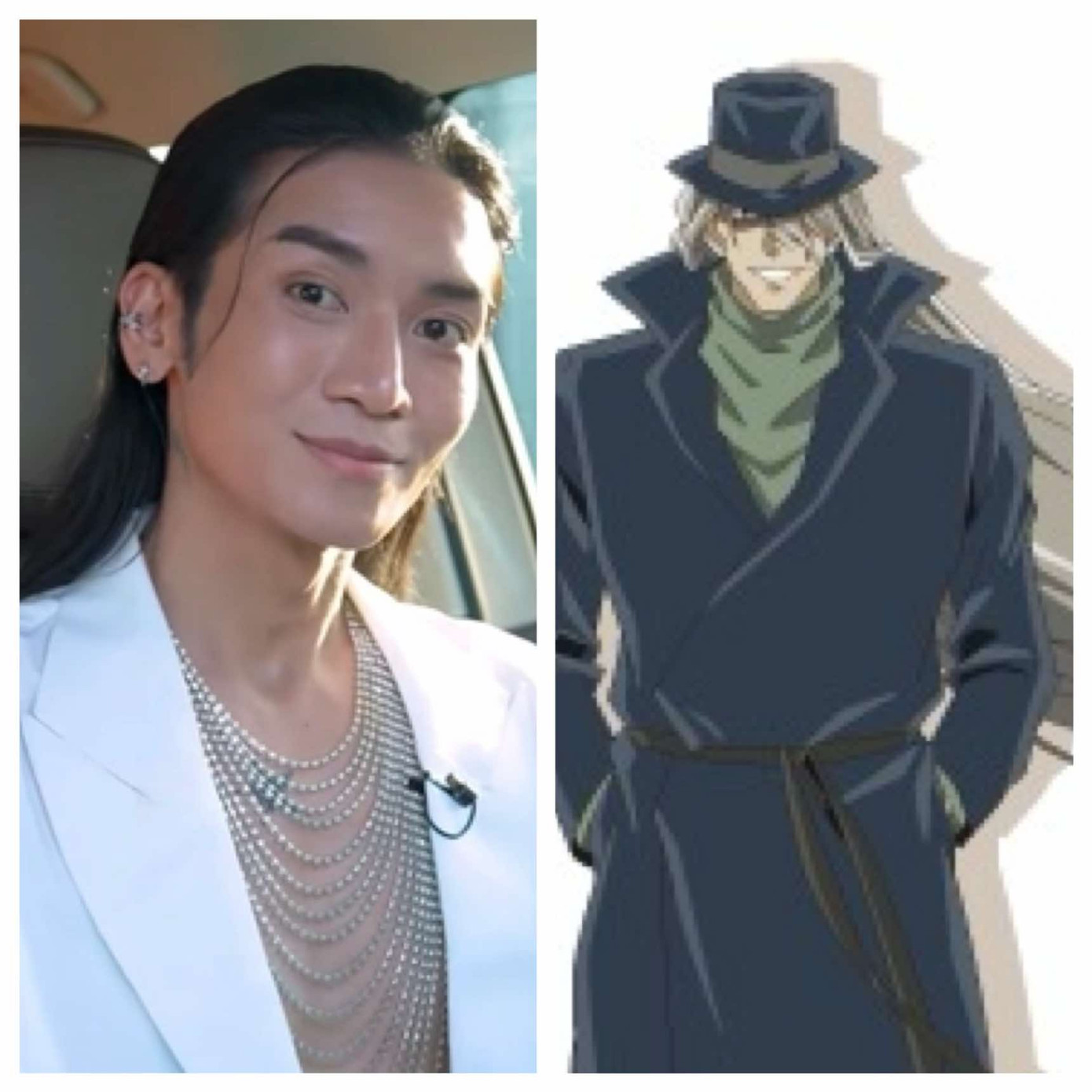 Sở hữu mái tóc dài cùng sở trường "chơi dơ", "chông gai" BB Trần vào vai "chông gai" của Conan - nhân vật Gin. Thật khó tưởng tượng khi "Vodka" Kiên Ứng lại lẽo đẽo theo sau "Gin" BB Trần nếu phiên bản Conan này có thật. Sở hữu mái tóc dài cùng sở trường "chơi dơ", "chông gai" BB Trần vào vai "chông gai" của Conan - nhân vật Gin. Thật khó tưởng tượng khi "Vodka" Kiên Ứng lại lẽo đẽo theo sau "Gin" BB Trần nếu phiên bản Conan này có thật.