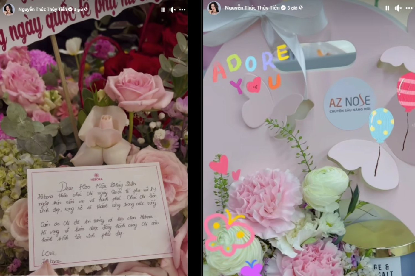 Hoa hậu Nguyễn Thúc Thùy Tiên nhận hoa từ bạn bè, đồng nghiệp. Hoa hậu Nguyễn Thúc Thùy Tiên nhận hoa từ bạn bè, đồng nghiệp.