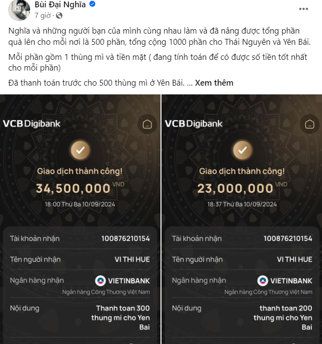 MC Đại Nghĩa chuẩn bị cho hành trình cứu trợ cho bà con Yên Bái. MC Đại Nghĩa chuẩn bị cho hành trình cứu trợ cho bà con Yên Bái.