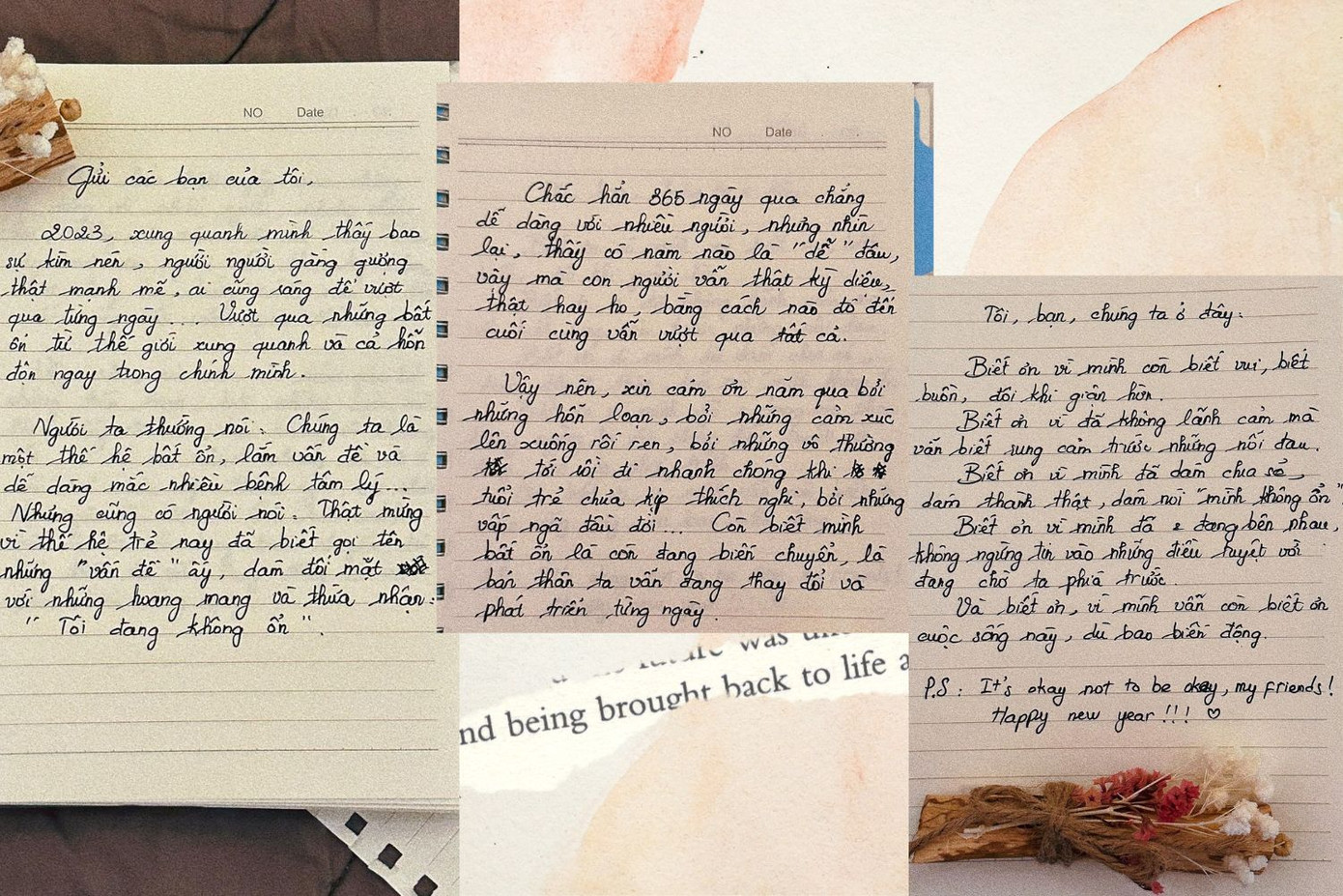 Những dòng thư tay Châu Bùi gửi đến khán giả và nửa kia. Những dòng thư tay Châu Bùi gửi đến khán giả và nửa kia.