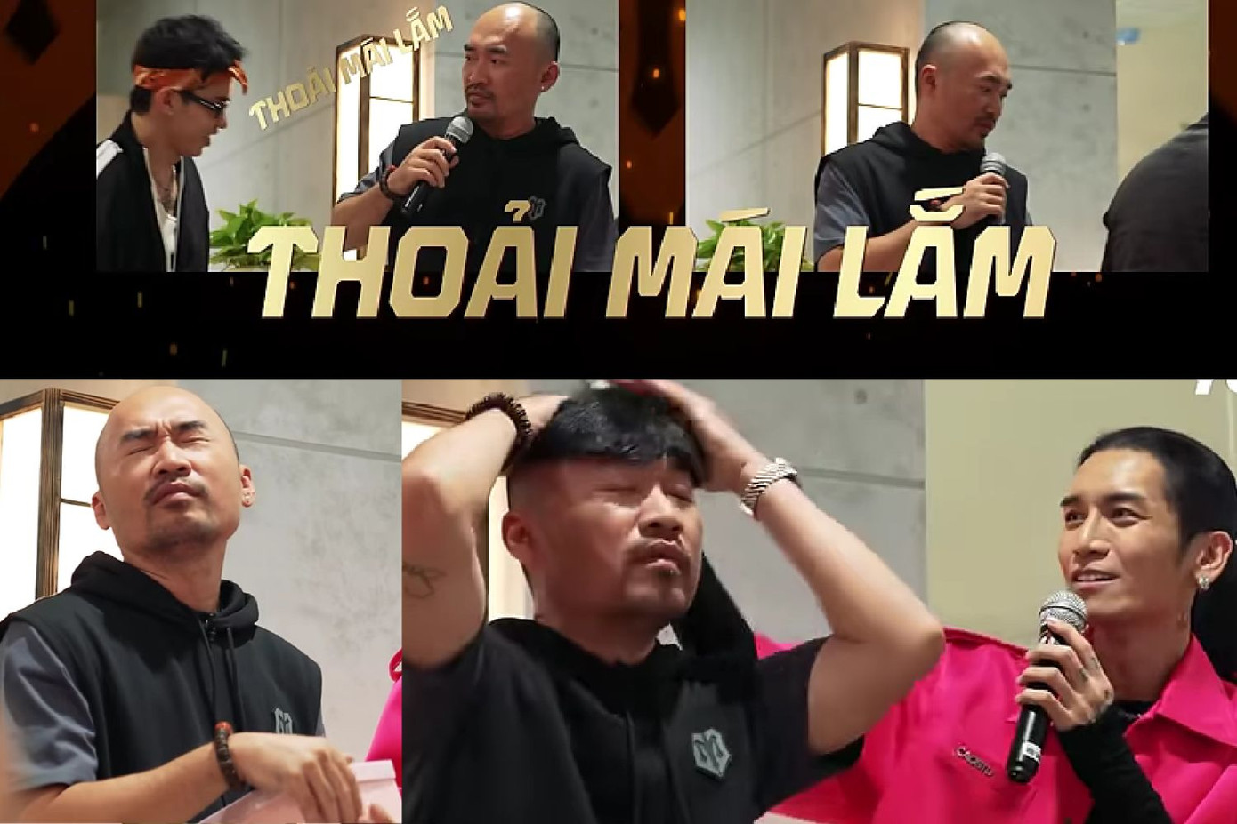 Biểu cảm hài lòng nhưng không đáng kể của Tiến Luật khi nhận quà "độc lạ". Biểu cảm hài lòng nhưng không đáng kể của Tiến Luật khi nhận quà "độc lạ".