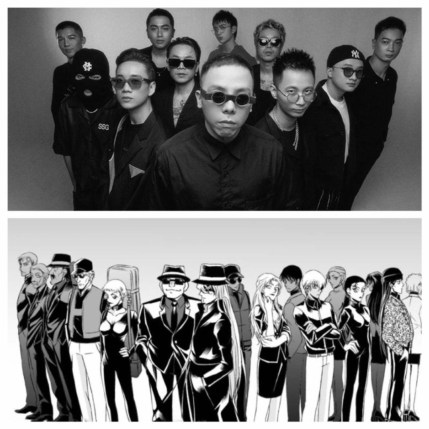 Tổ chức áo đen phiên bản "anh tài" do tổ đội SpaceSpeakers thủ vai. Tổ chức áo đen phiên bản "anh tài" do tổ đội SpaceSpeakers thủ vai.