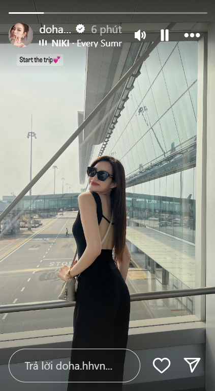 Hoa hậu Đỗ Hà cập nhật lịch trình chuyến du lịch.