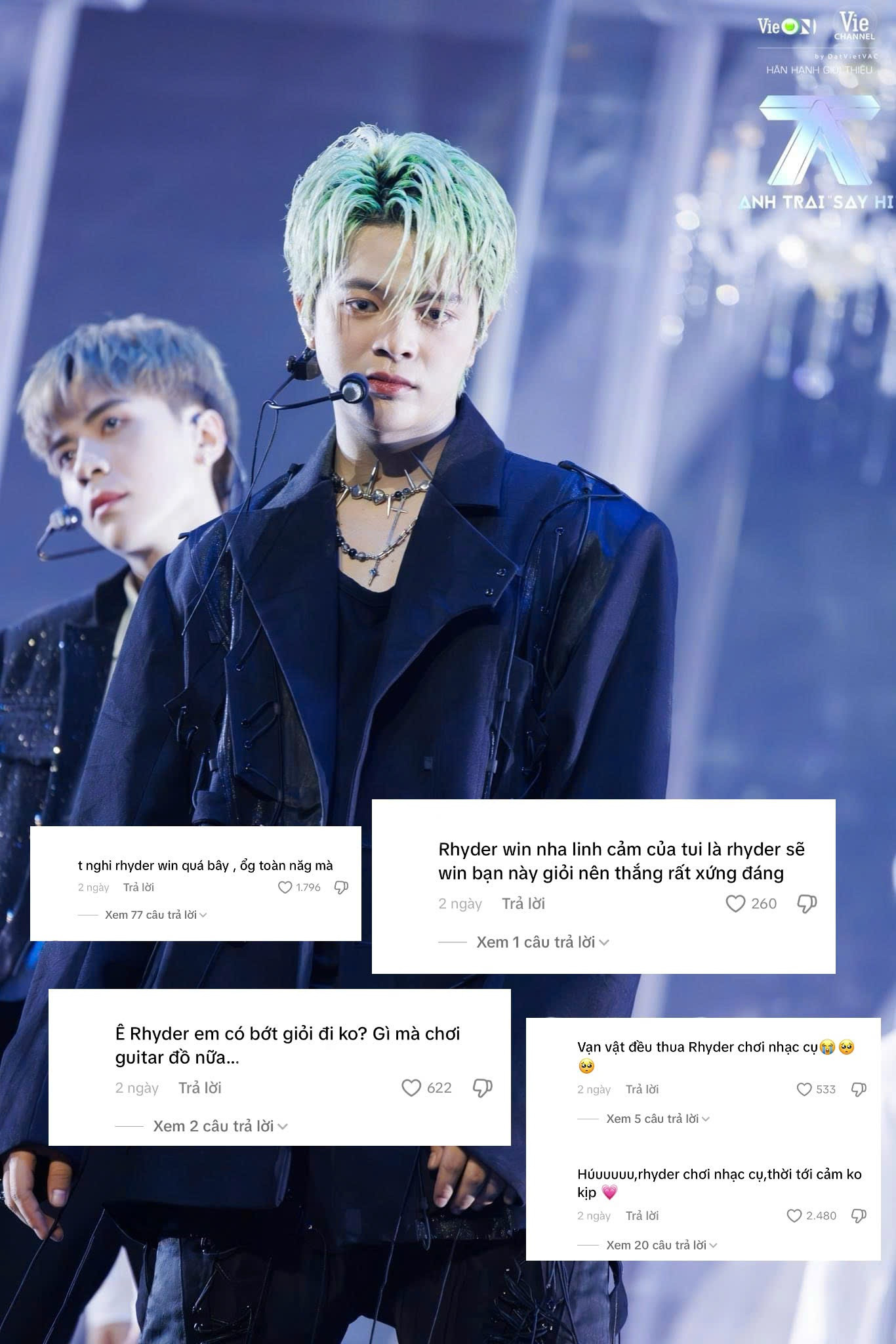 Được đánh giá sở hữu bộ kỹ năng hoàn chỉnh nhất trong dàn anh trai, RHYDER được đánh giá là ứng cử viên sáng giá cho ngôi vị quán quân chung cuộc.