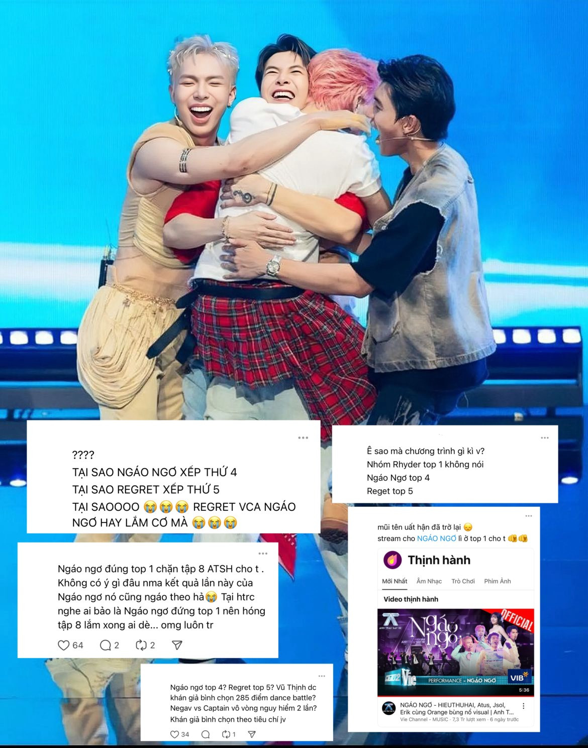 Kết quả BXH các tiết mục để lại nhiều tranh cãi. Kết quả BXH các tiết mục để lại nhiều tranh cãi.