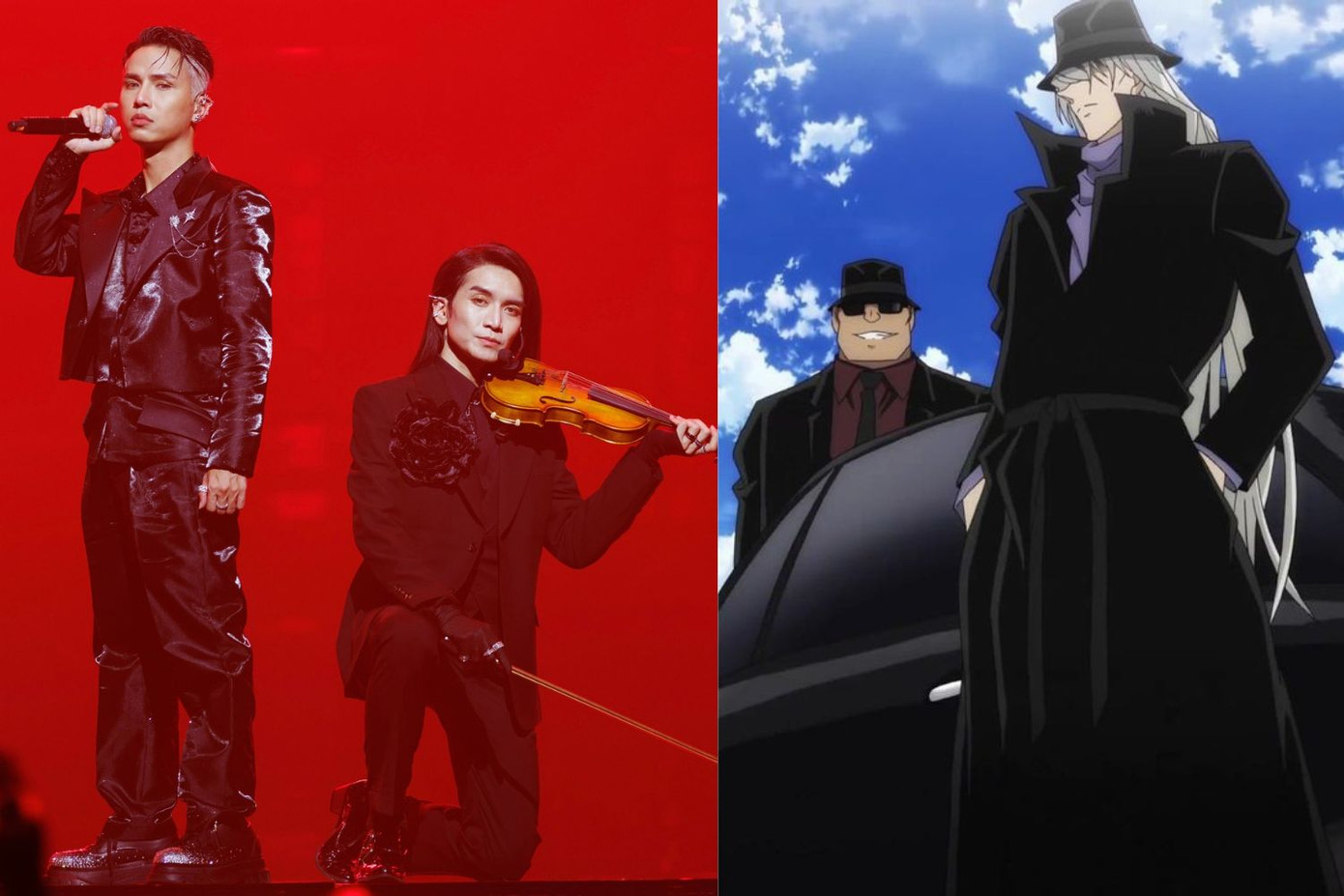 Nhà Chín Muồi khi cosplay Tổ chức Áo đen: Gin phiên bản tóc đen, Vodka &quot;giao diện&quot; giảm cân.