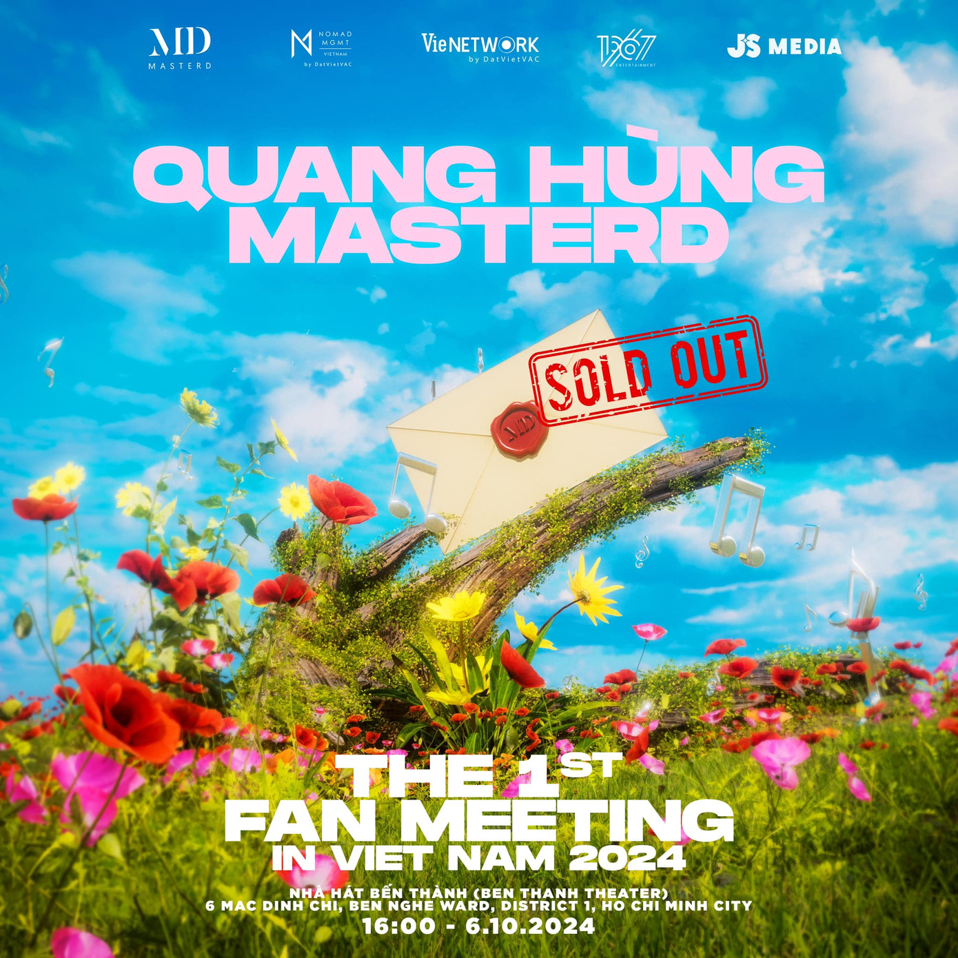 Fan meeting đầu tiên của Quang Hùng MasterD dự kiến diễn ra vào ngày 6/10 tới. Fan meeting đầu tiên của Quang Hùng MasterD dự kiến diễn ra vào ngày 6/10 tới.