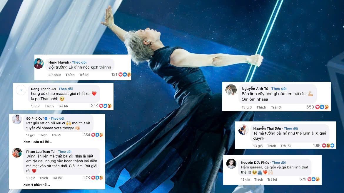 Những “Anh trai” dành nhiều lời động viên cho ERIK bên dưới bình luận.