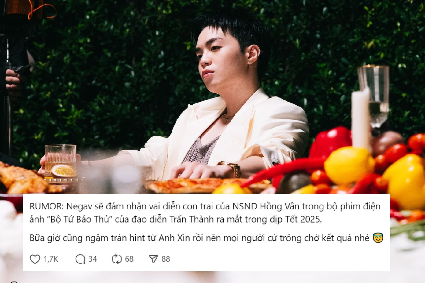 Chủ đề Negav tham gia đóng phim Bộ Tứ Báo Thủ đang thu hút nhiều sự quan tâm.