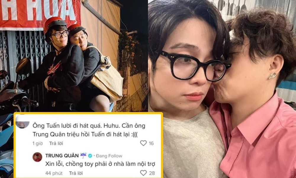 Trung Quân và Bùi Anh Tuấn thường xuyên có những &quot;tiểu phẩm&quot; về chuyện gia đình &quot;cảm lạnh&quot; khiến netizen thích thú.