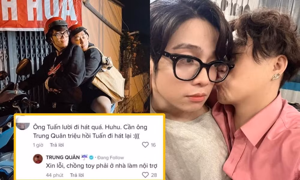Trung Quân và Bùi Anh Tuấn thường xuyên có những "tiểu phẩm" về chuyện gia đình "cảm lạnh" khiến netizen thích thú.