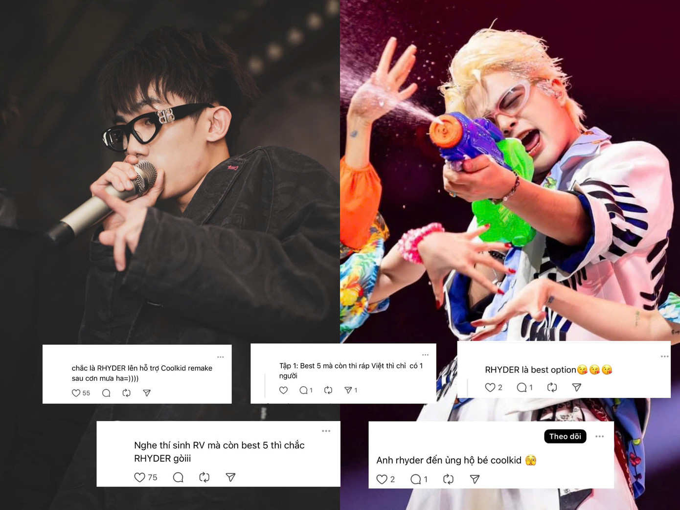 RHYDER và CoolKid là hai anh em thân thiết trong cùng tổ đội, thế nên khán giả dự đoán RHYDER sẽ có mặt để ủng hộ người anh em.