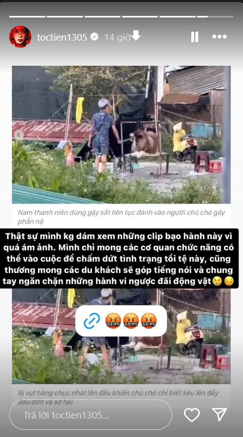 Ca sĩ Tóc Tiên mong chính quyền sẽ sớm giải quyết thực trạng đáng buồn trên. Ca sĩ Tóc Tiên mong chính quyền sẽ sớm giải quyết thực trạng đáng buồn trên.