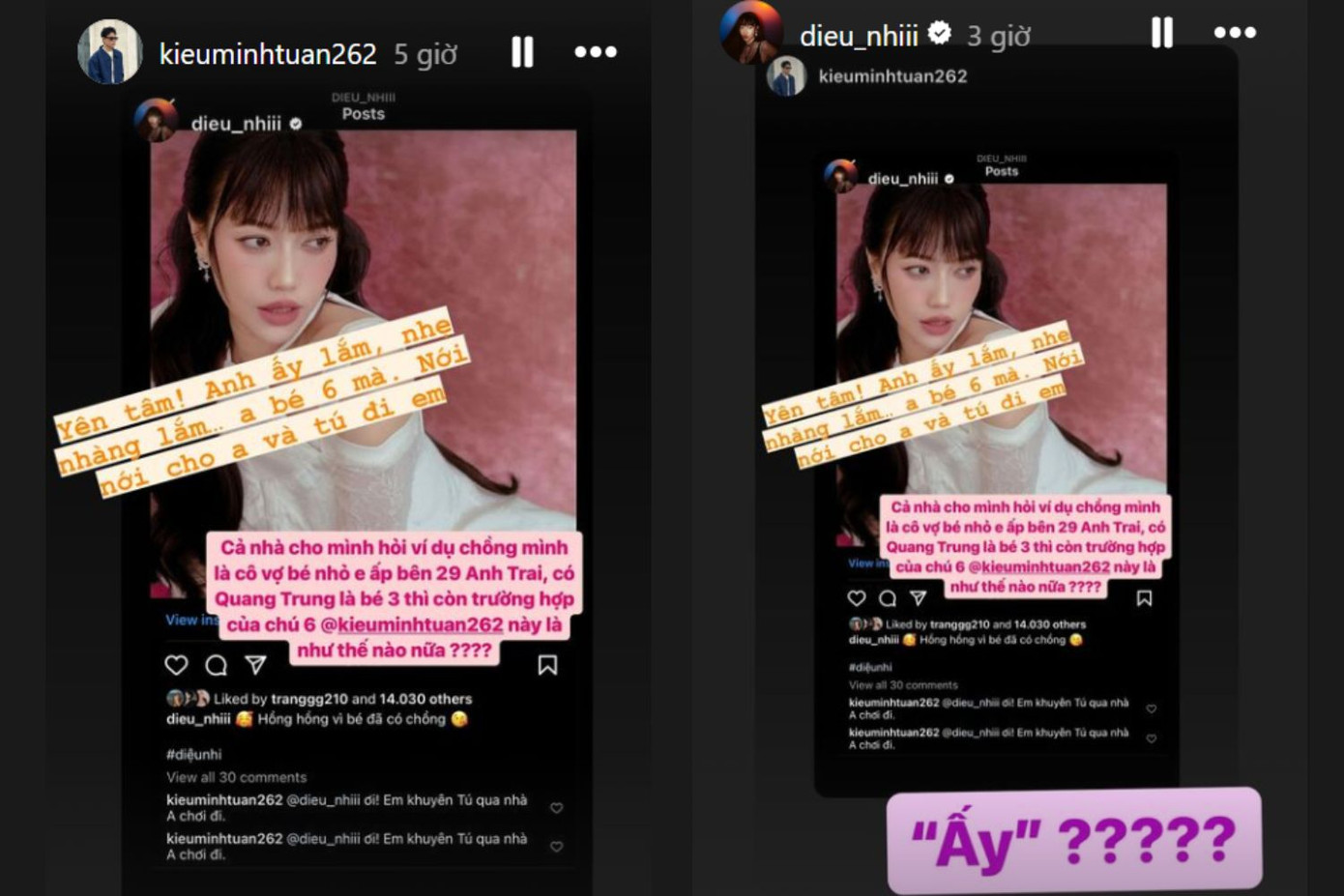 Kiều Minh Tuấn cố gắng &quot;xin xỏ&quot; Diệu Nhi khuyên nhủ Anh Tú Atus sang chơi.