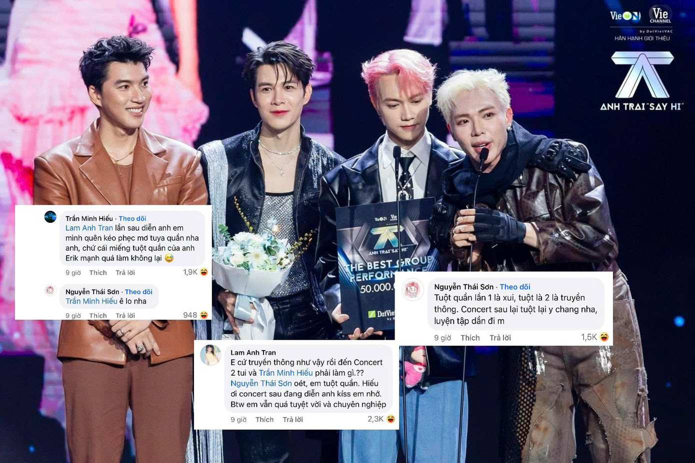 Các Anh trai khác chọc vui ERIK rằng đây là ”sự cố truyền thông” do ERIK “tung hỏa mù”. Các Anh trai khác chọc vui ERIK rằng đây là ”sự cố truyền thông” do ERIK “tung hỏa mù”.