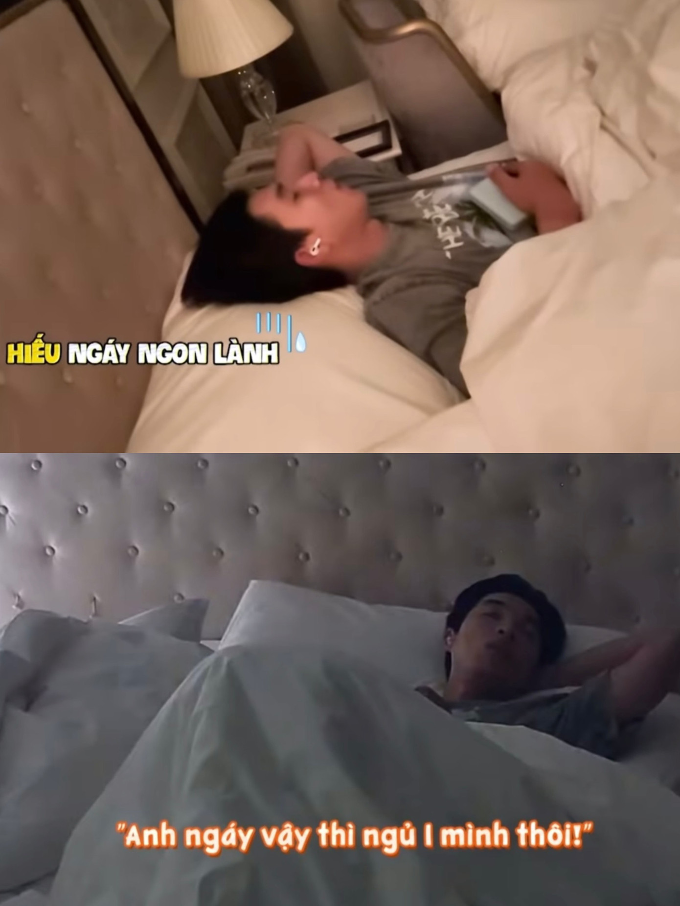 Đội HIEUTHUHAI may mắn "ngủ sướng" nhưng người ở cùng nam rapper lại "ngủ khổ" vì anh.