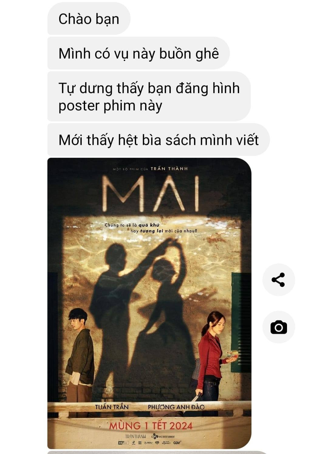 Nhà văn Gari Nguyễn thắc mắc về sự giống nhau của poster phim và bìa cuốn sách. Nhà văn Gari Nguyễn thắc mắc về sự giống nhau của poster phim và bìa cuốn sách.