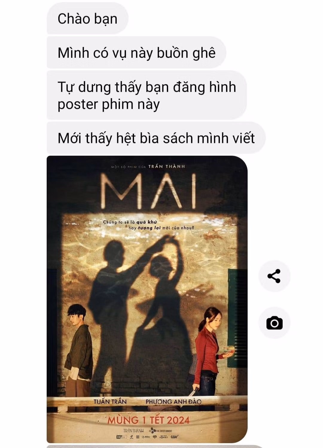 Nhà văn Gari Nguyễn thắc mắc về sự giống nhau của poster phim và bìa cuốn sách. Nhà văn Gari Nguyễn thắc mắc về sự giống nhau của poster phim và bìa cuốn sách.