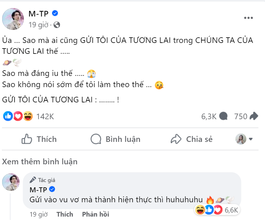 Sơn Tùng M-TP chăm chỉ tương tác cùng fan sau khi biết tin bài hát bỗng tạo trend. Sơn Tùng M-TP chăm chỉ tương tác cùng fan sau khi biết tin bài hát bỗng tạo trend.