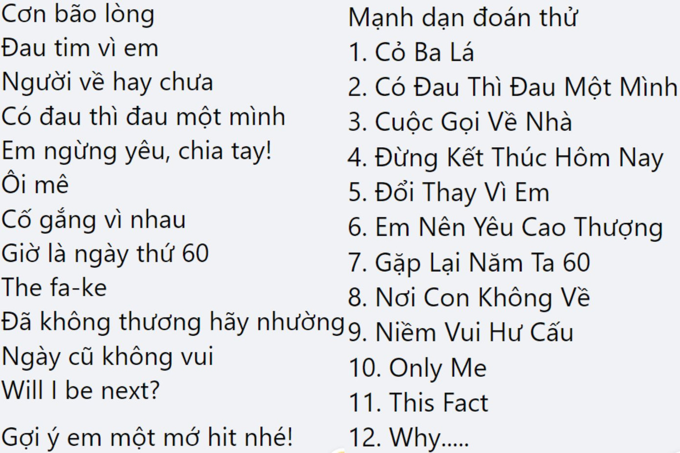 Nhiều cái tên "độc lạ khó đỡ" được netizen đặt giúp hưởng ứng "lời cầu cứu" của Cam.