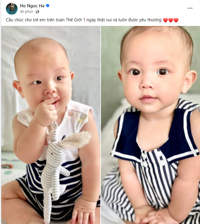 Hồ Ngọc Hà hạnh phúc gửi lời chúc đến tất cả trẻ em.