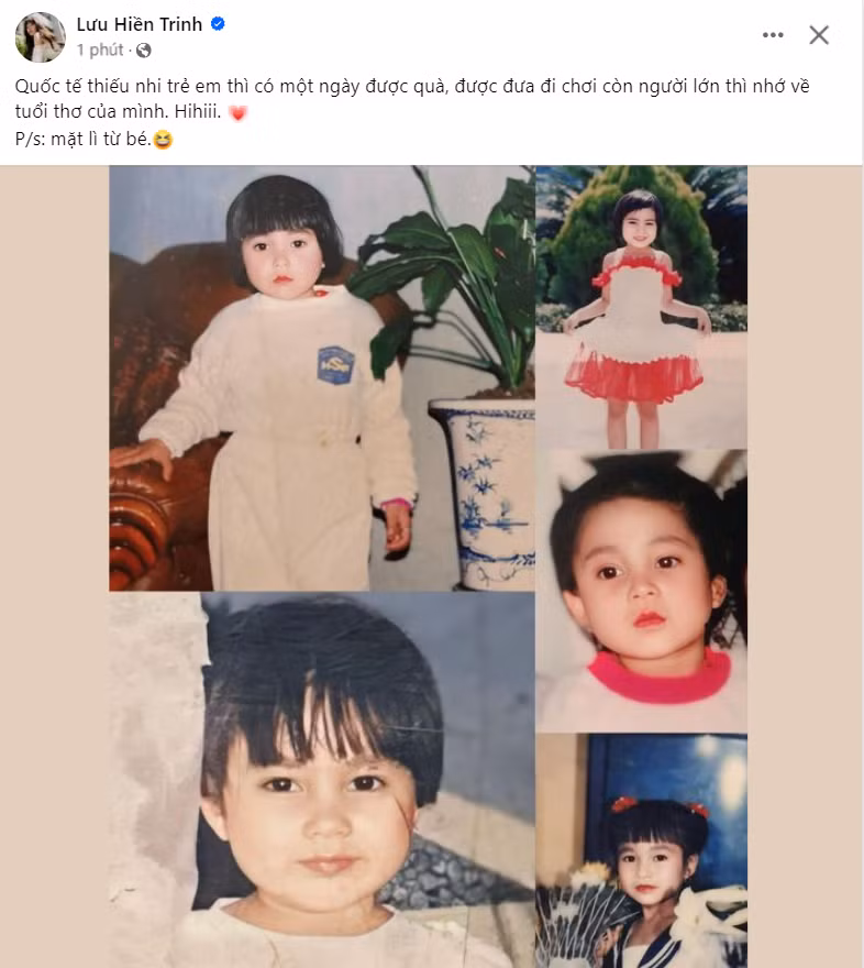 Ca sĩ Lưu Hiền Trinh nhớ về những ngày thơ ấu.