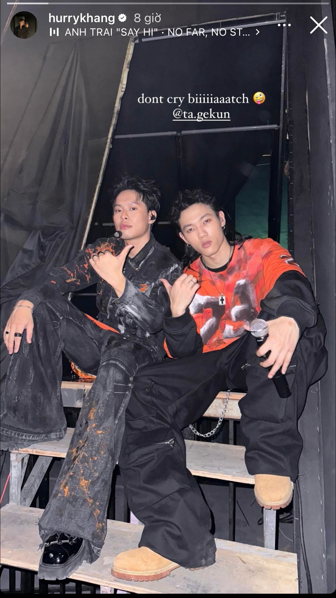 HURRYKNG dành nhiều lời khen cho đồng đội, liên tục đăng tải story động viên Tage.