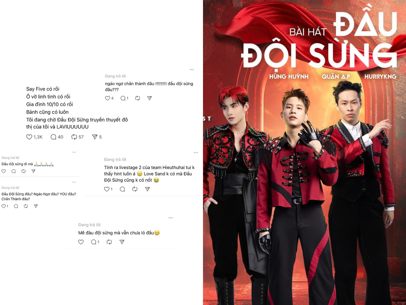 “Hint” về các tiết mục được dàn “Say Hi” nhá hàng trong các buổi luyện tập nhưng riêng Đầu Đội Sừng vẫn chưa có tín hiệu nào. “Hint” về các tiết mục được dàn “Say Hi” nhá hàng trong các buổi luyện tập nhưng riêng Đầu Đội Sừng vẫn chưa có tín hiệu nào.