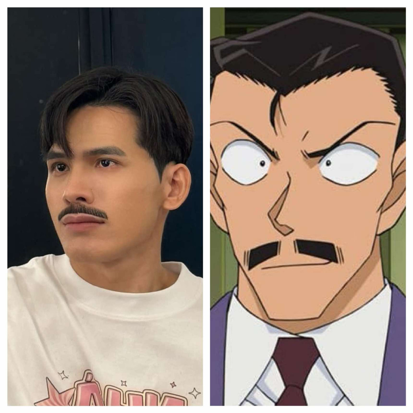 Vào vai thám tử "râu kẽm" Kogoro Mori là nam ca sĩ Quốc Thiên. Neko Lê lại tiếp tục "đào" ra một bức ảnh có râu năm xưa của thành viên Liên minh Tinh Tú, nhận về lượt tương tác khủng. Vào vai thám tử "râu kẽm" Kogoro Mori là nam ca sĩ Quốc Thiên. Neko Lê lại tiếp tục "đào" ra một bức ảnh có râu năm xưa của thành viên Liên minh Tinh Tú, nhận về lượt tương tác khủng.