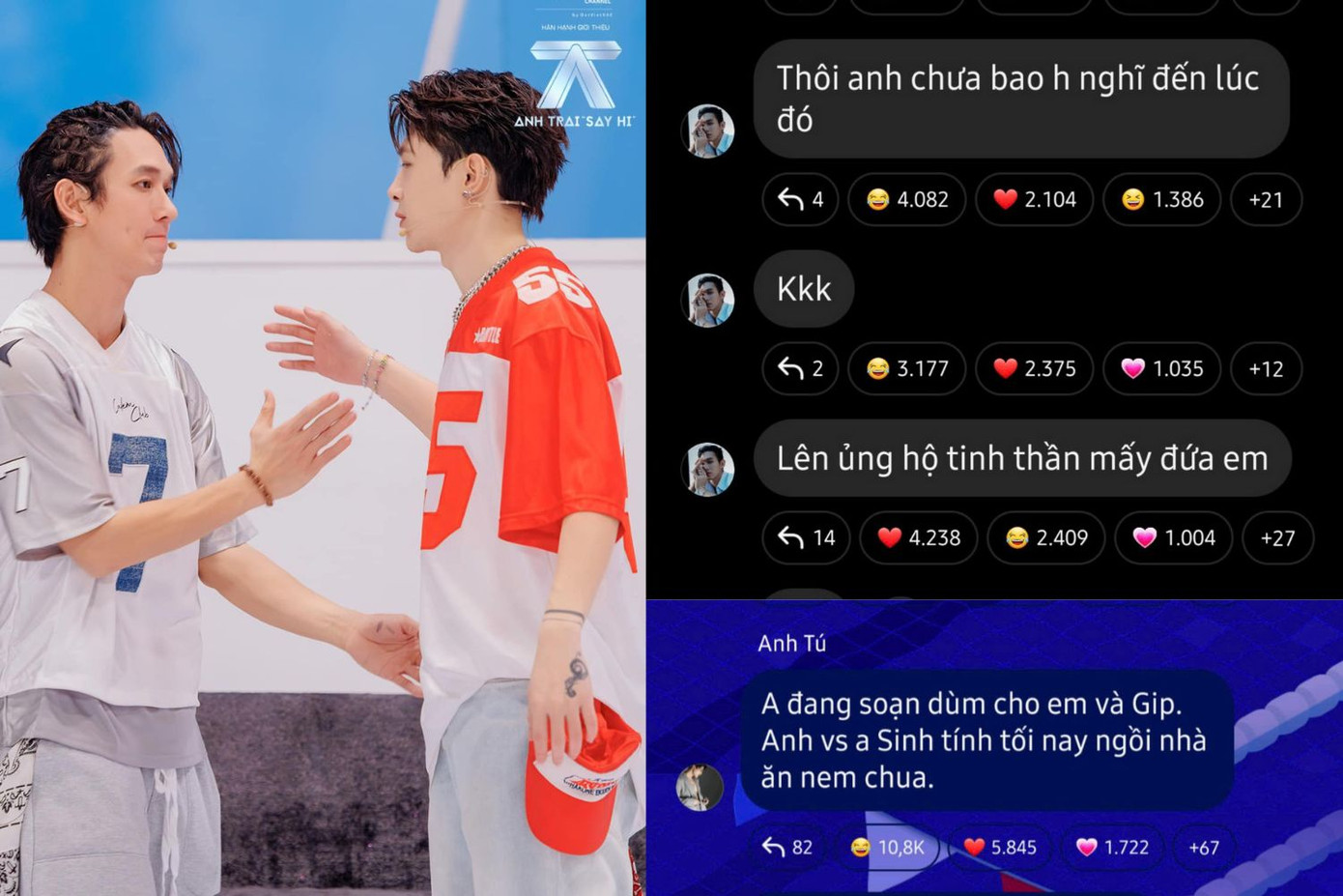 Anh Tú Atus và Song Luân cùng cho biết không quan tâm đến kết quả thắng thua. Anh Tú Atus và Song Luân cùng cho biết không quan tâm đến kết quả thắng thua.