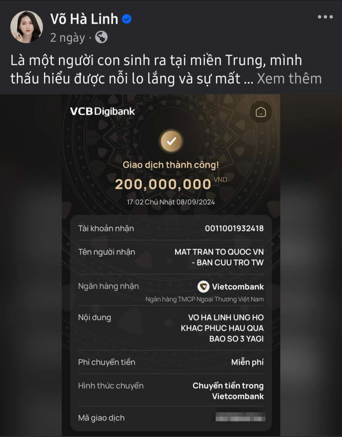 TikToker Võ Hà Linh thấu hiểu nỗi khó khăn của người dân vùng bão lũ. TikToker Võ Hà Linh thấu hiểu nỗi khó khăn của người dân vùng bão lũ.