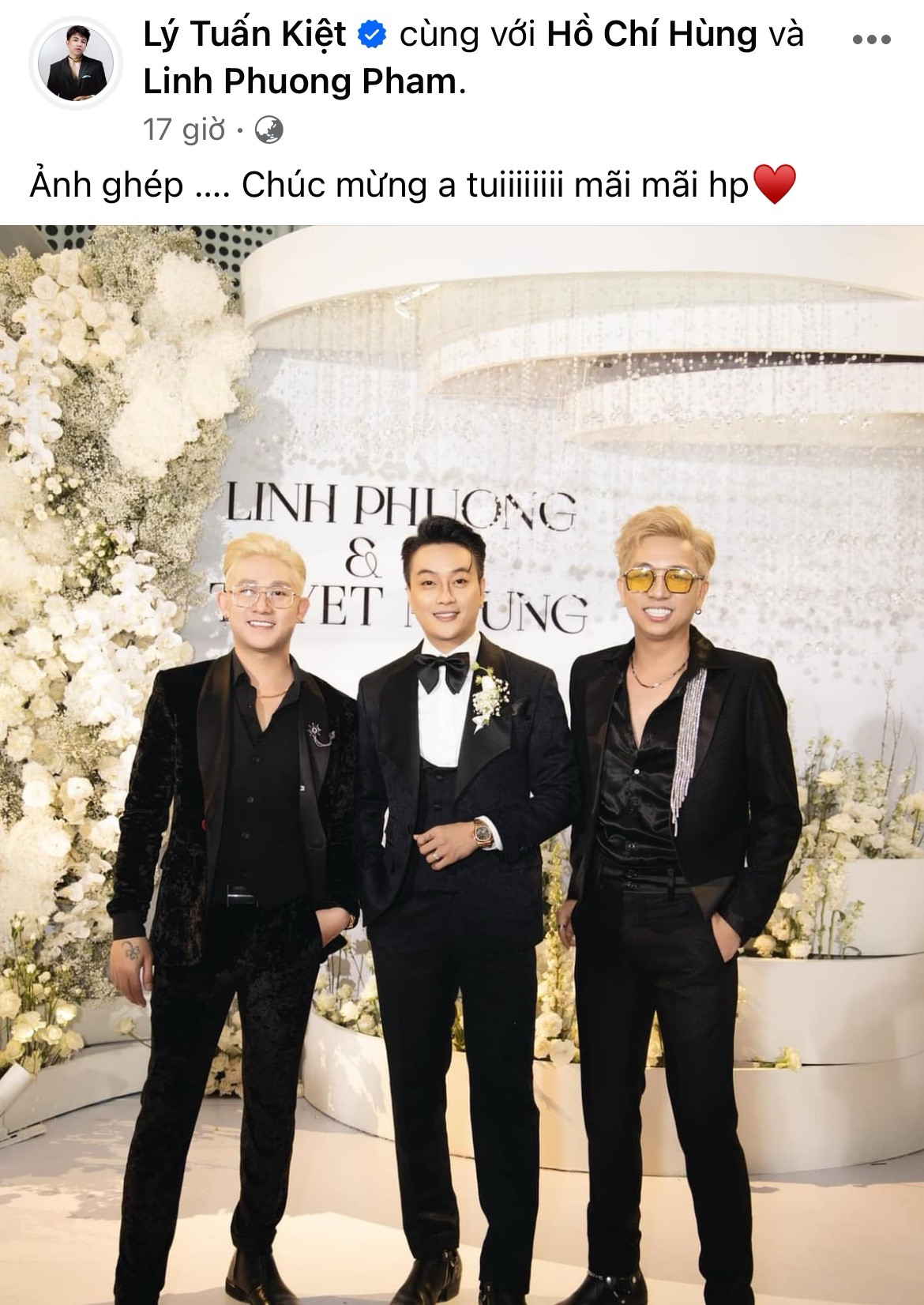Lý Tuấn Kiệt gửi lời chúc đến Titi trên trang cá nhân kèm bức ảnh tái hợp của HKT.