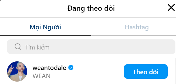 Miu Lê đang theo dõi tài khoản cá nhân của WEAN. Miu Lê đang theo dõi tài khoản cá nhân của WEAN.