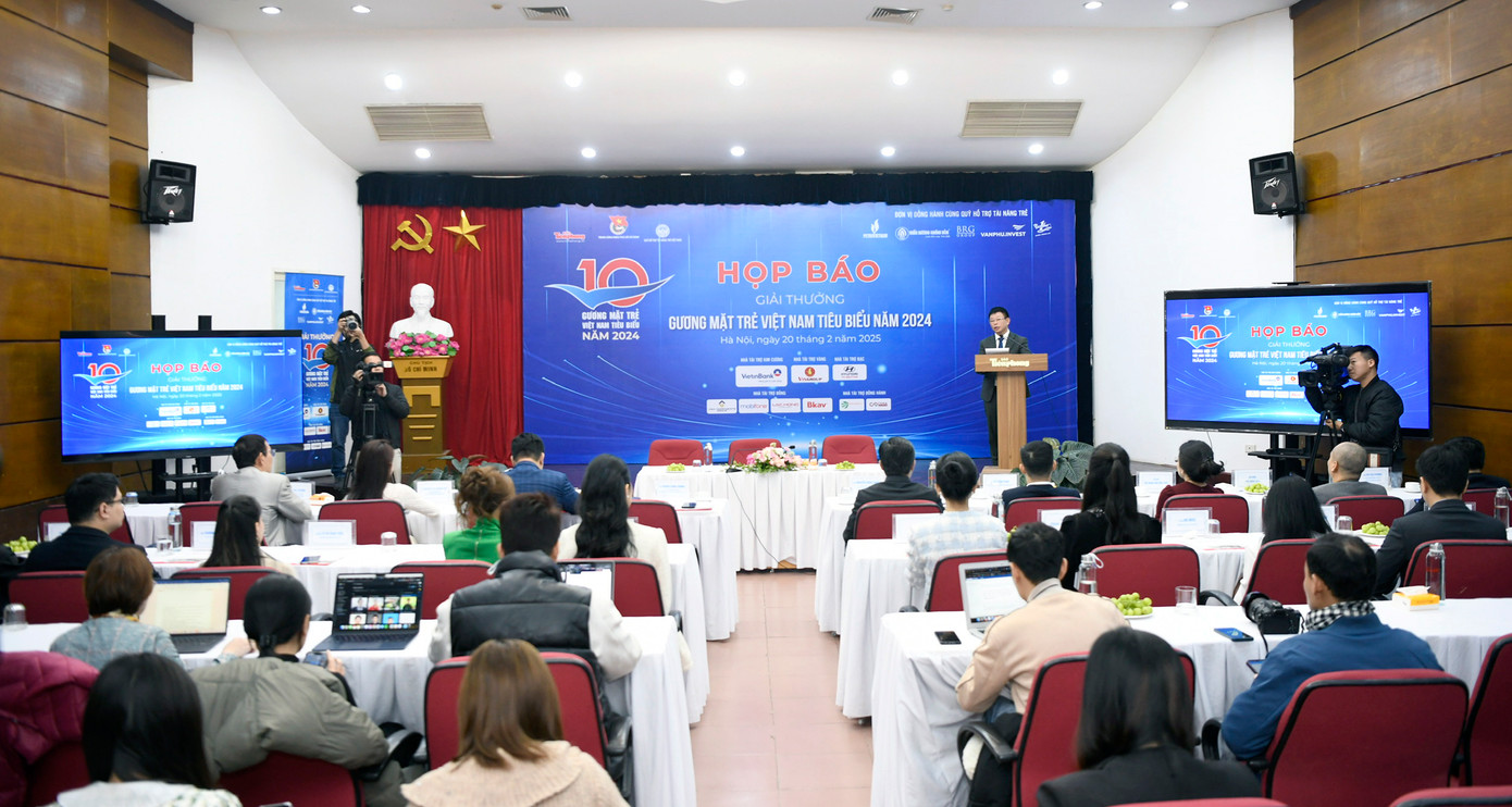 Ngày 20/2, tại Hà Nội, T.Ư Đoàn, Quỹ Hỗ trợ Tài năng trẻ Việt Nam tổ chức họp báo Giải thưởng Gương mặt trẻ Việt Nam tiêu biểu năm 2024. Dự chương trình có anh Nguyễn Minh Triết – Bí thư T.Ư Đoàn, Chủ tịch T.Ư Hội Sinh viên Việt Nam, Phó Chủ tịch thường trực Hội đồng xét tặng Giải thưởng; anh Nguyễn Thái An - Ủy viên Ban Thường vụ, Trưởng ban Tuyên giáo T.Ư Đoàn; anh Đỗ Công Tuân - Phó Trưởng Ban Tuyên giáo T.Ư Đoàn; nhà báo Phùng Công Sưởng - Tổng Biên tập Báo Tiền Phong, Giám đốc Quỹ Hỗ trợ tài năng trẻ Việt Nam, Thường trực Hội đồng xét tặng Giải thưởng.