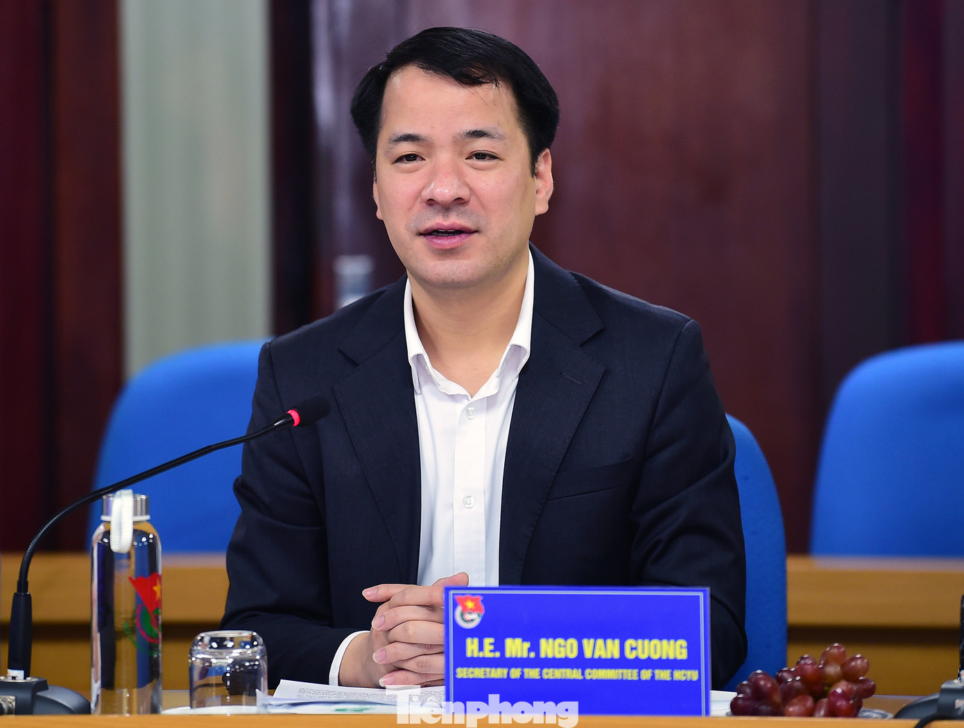 Bí thư T.Ư Đoàn Ngô Văn Cương trao đổi tại buổi tiếp. Ảnh: Xuân Tùng Bí thư T.Ư Đoàn Ngô Văn Cương trao đổi tại buổi tiếp. Ảnh: Xuân Tùng