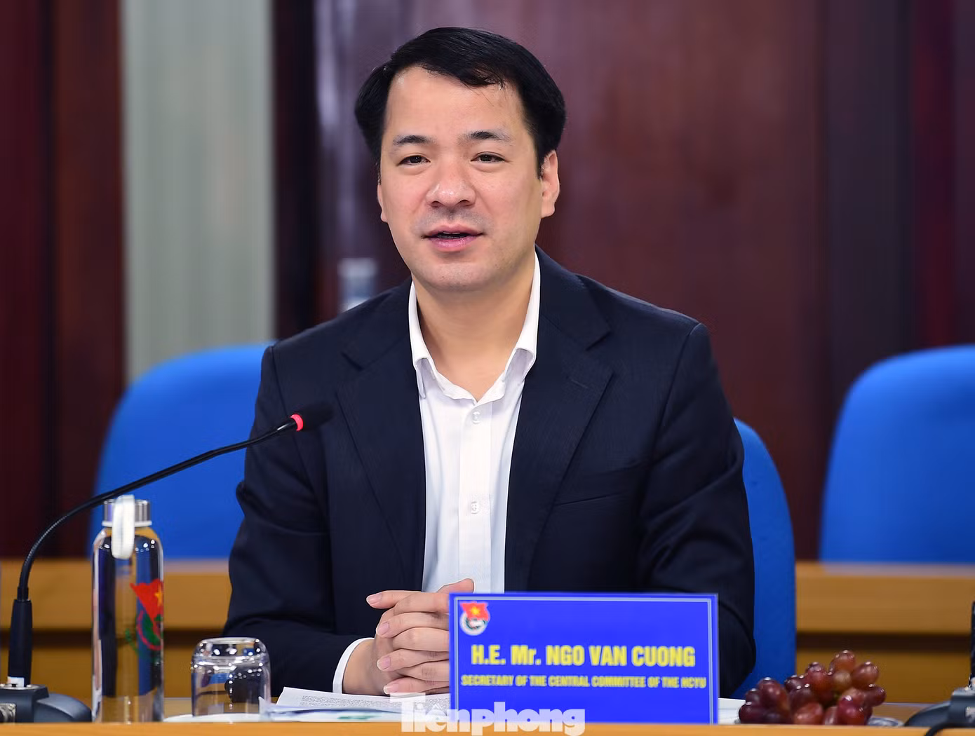 Bí thư T.Ư Đoàn Ngô Văn Cương trao đổi tại buổi tiếp. Ảnh: Xuân Tùng Bí thư T.Ư Đoàn Ngô Văn Cương trao đổi tại buổi tiếp. Ảnh: Xuân Tùng