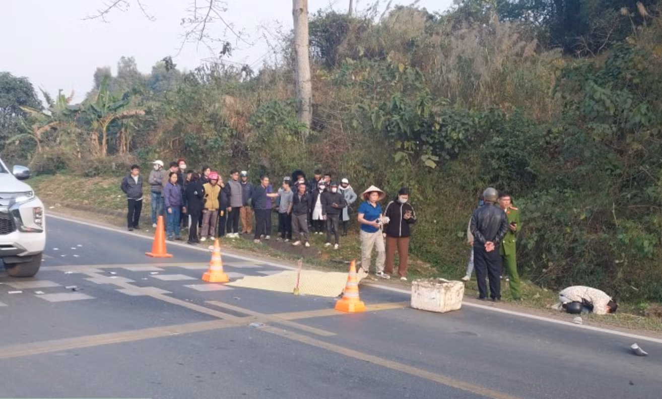Hiện trường vụ tai nạn.
