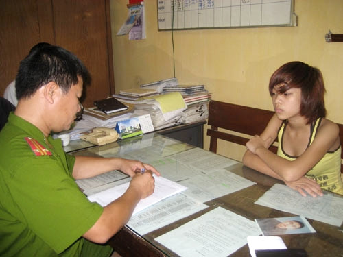 Đỗi tượng My sói tại cơ quan điều tra.